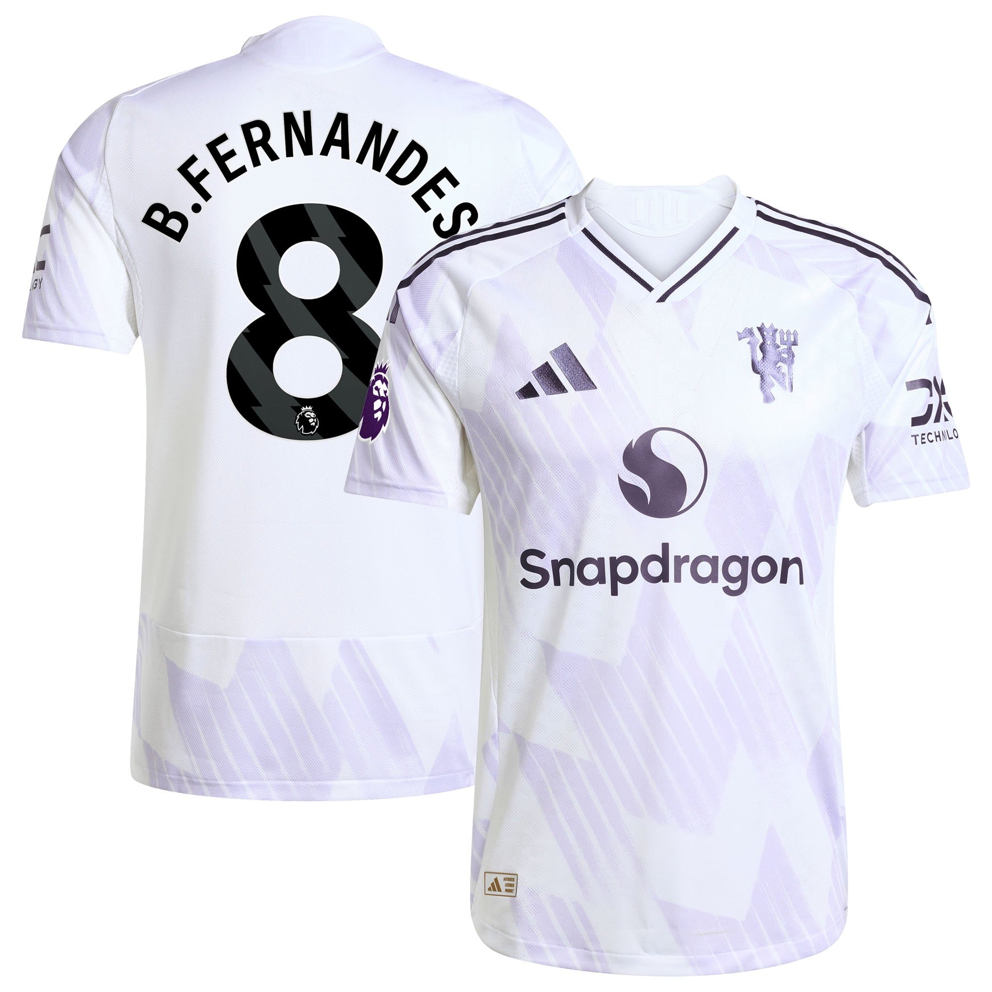 Bruno Fernandes Manchester United 2025/26 Away Player Soccer Shirt - White
