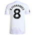 Bruno Fernandes Manchester United 2025/26 Away Player Soccer Shirt - White