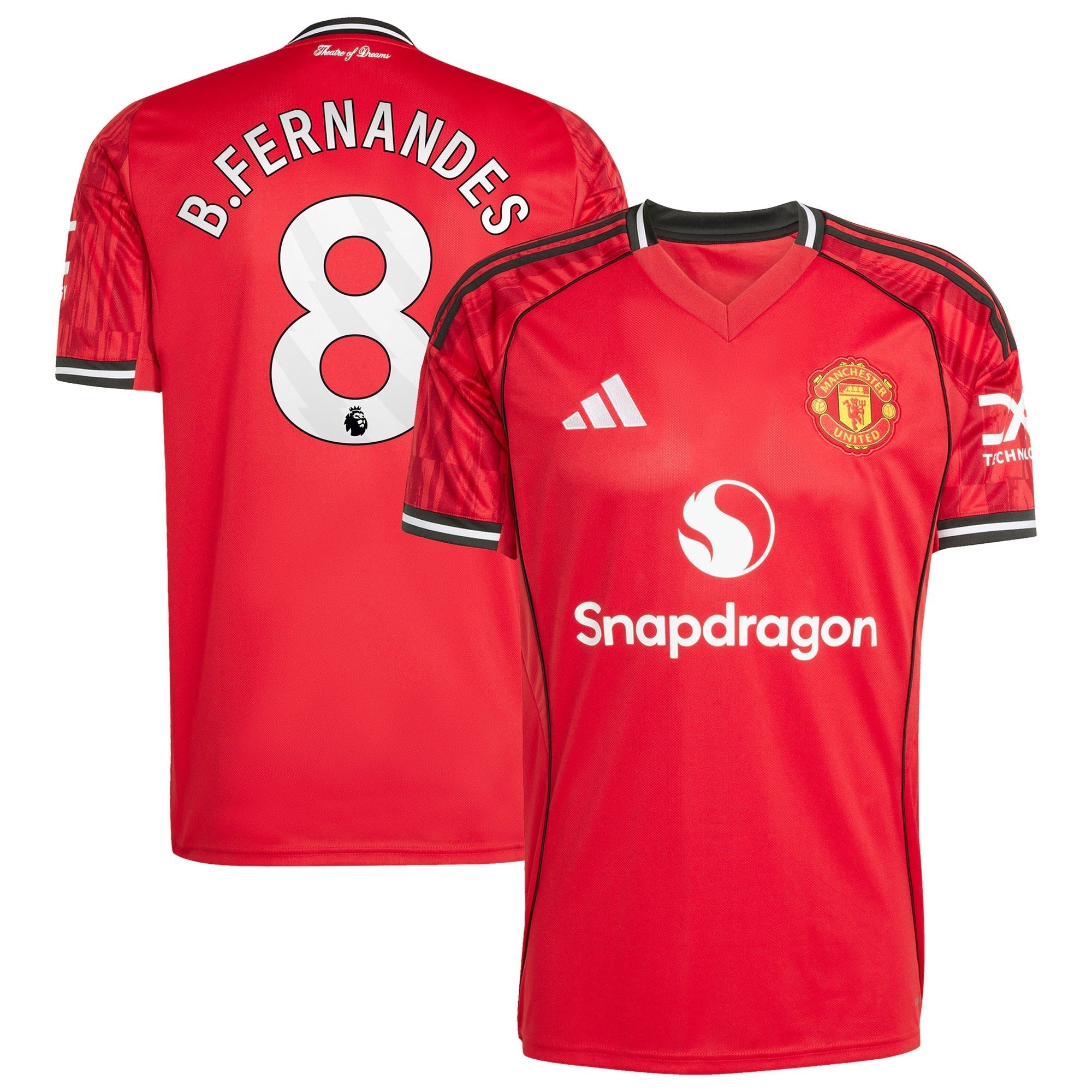 Bruno Fernandes Manchester United Home 2025/26 Player Soccer Shirt - Red