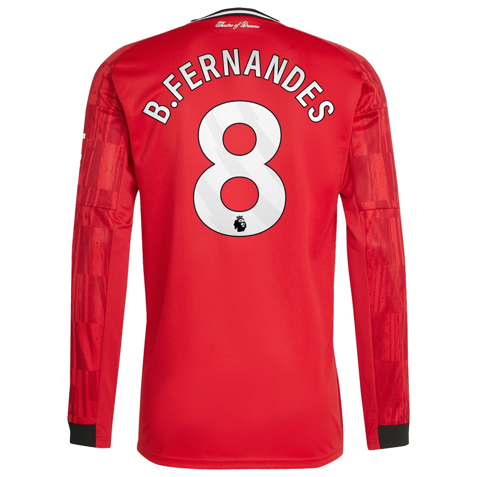 Bruno Fernandes Manchester United Home 2025/26 Player Long Sleeve Soccer Shirt - Red