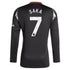 Bukayo Saka Arsenal 2024/25 Away Long Sleeve Player Soccer Shirt - Black