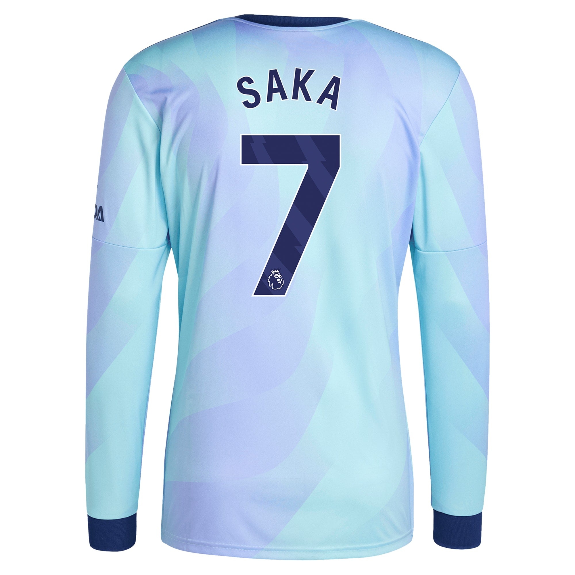Bukayo Saka Arsenal 2024/25 Third Long Sleeve Player Soccer Shirt - Aqua