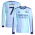 Bukayo Saka Arsenal 2024/25 Third Long Sleeve Player Soccer Shirt - Aqua