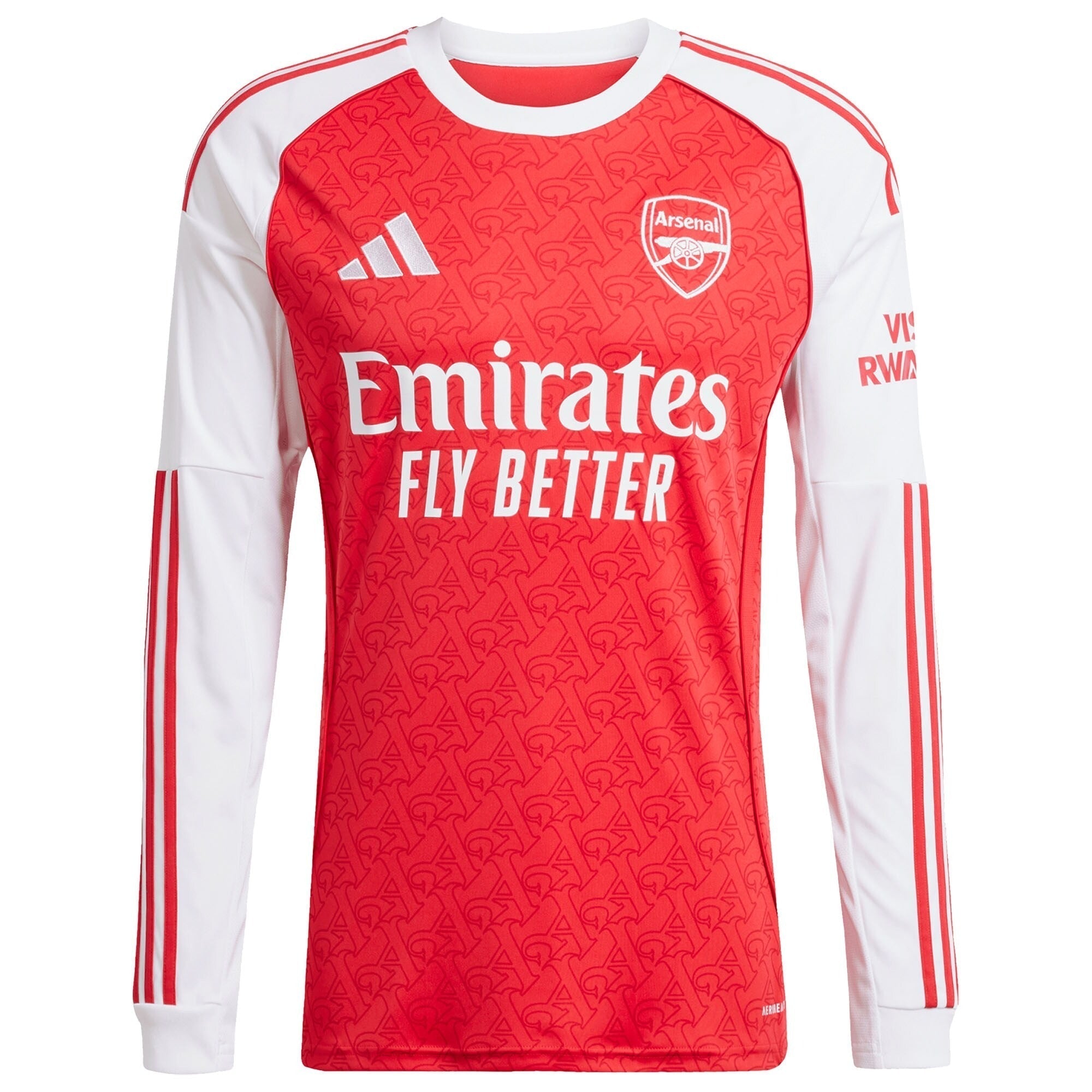 Bukayo Saka Arsenal 2025/26 Home Long Sleeve Player Soccer Shirt - Red