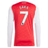 Bukayo Saka Arsenal 2025/26 Home Long Sleeve Player Soccer Shirt - Red