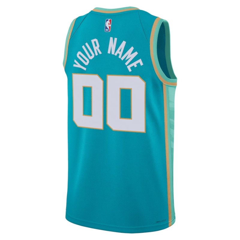 Charlotte Hornets Unisex 2023/24 customized Swingman Shirt - Teal - City Edition