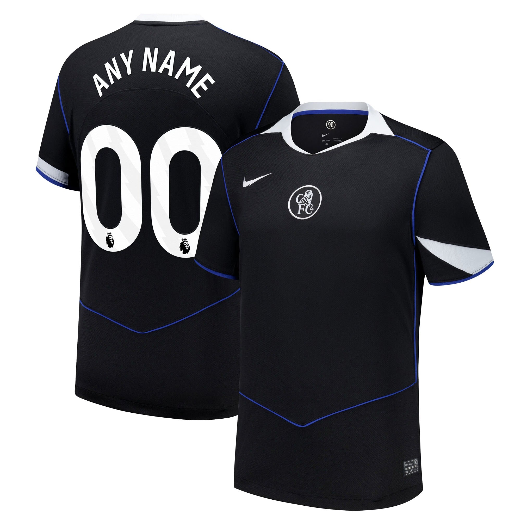 Chelsea 2025/26 Third Custom Soccer Shirt - Black