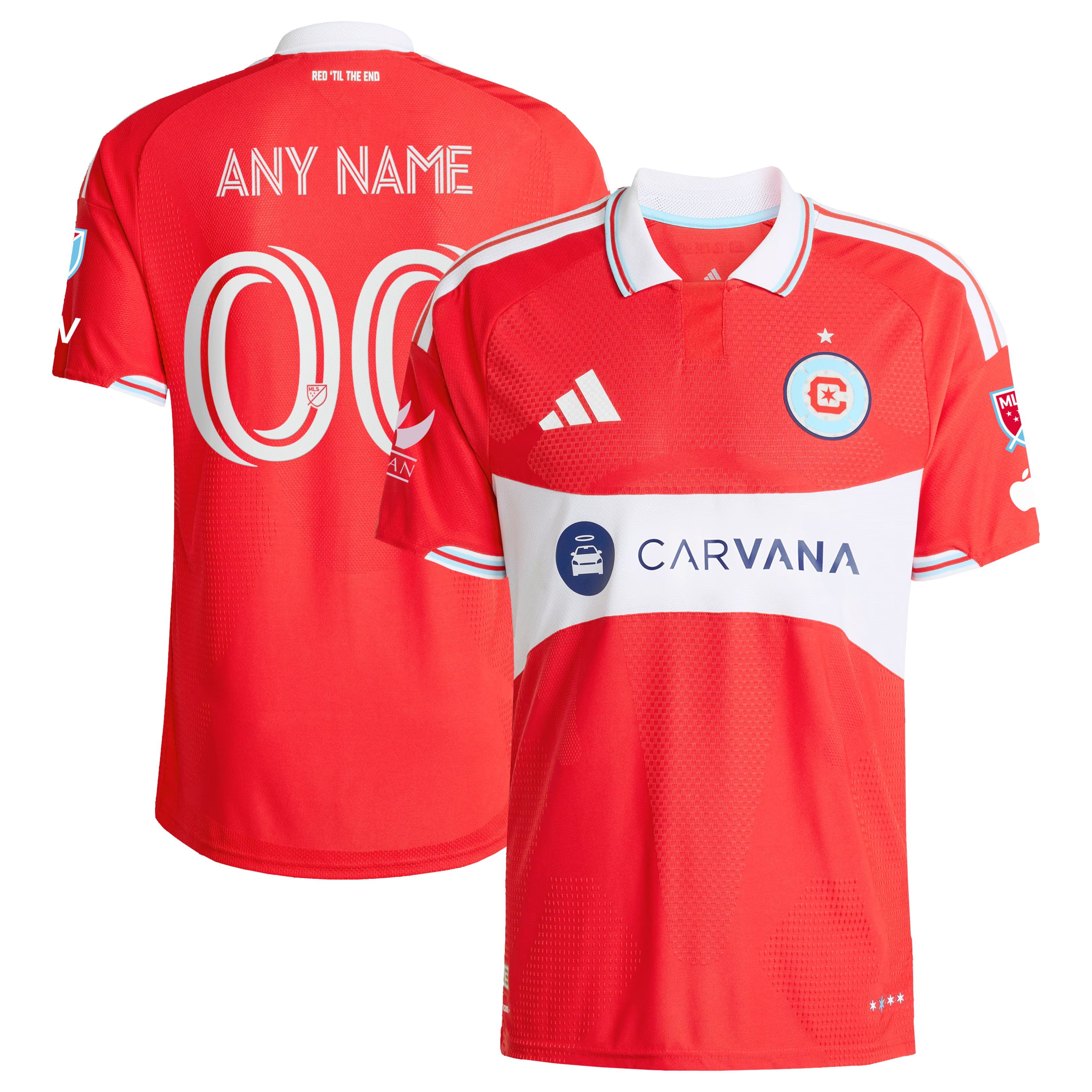Chicago Fire // adidas Official 2026 Forever Red On-Field Patch Custom Jersey – Red