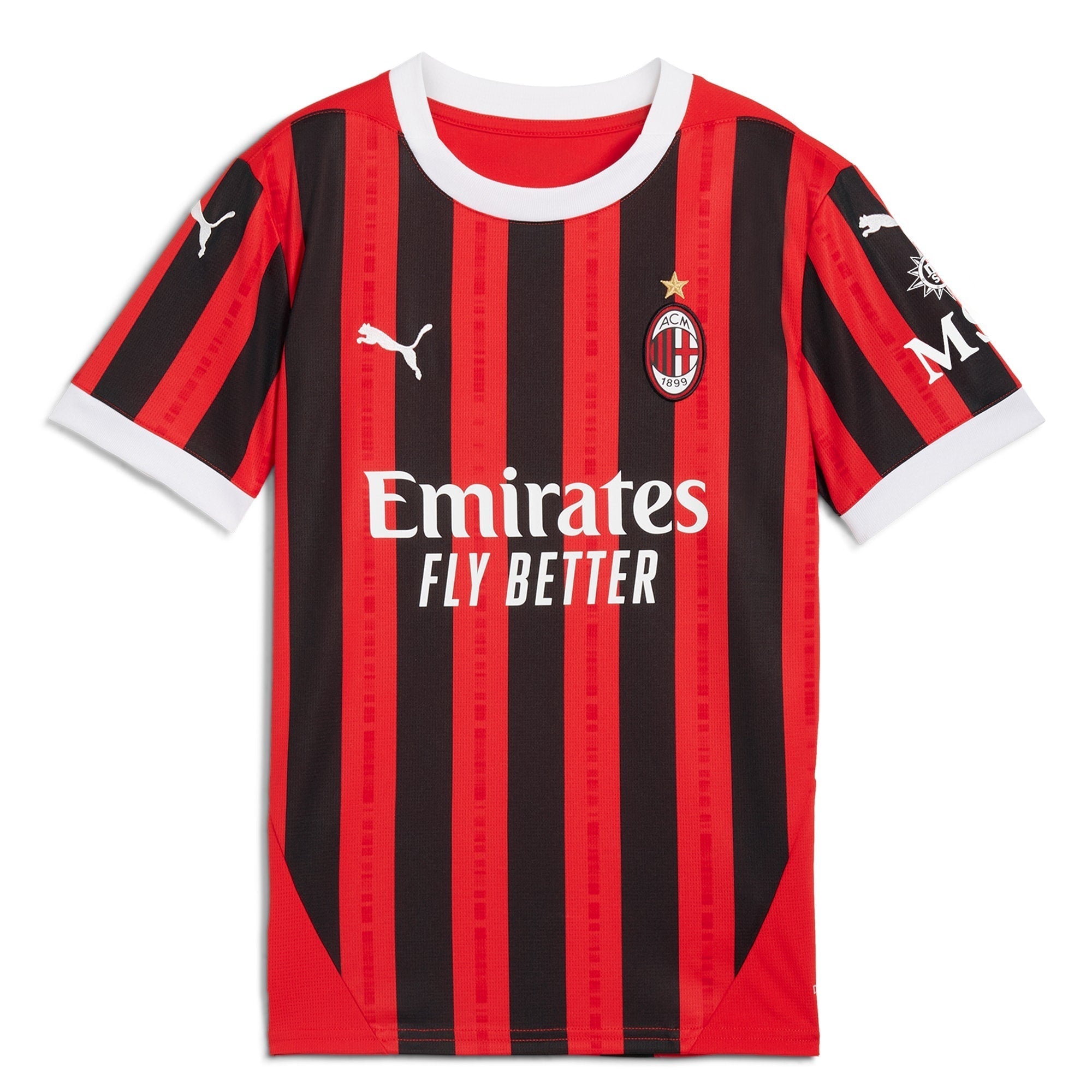 Christian Pulisic AC Milan 2024/25 Home Player Soccer Shirt - Red