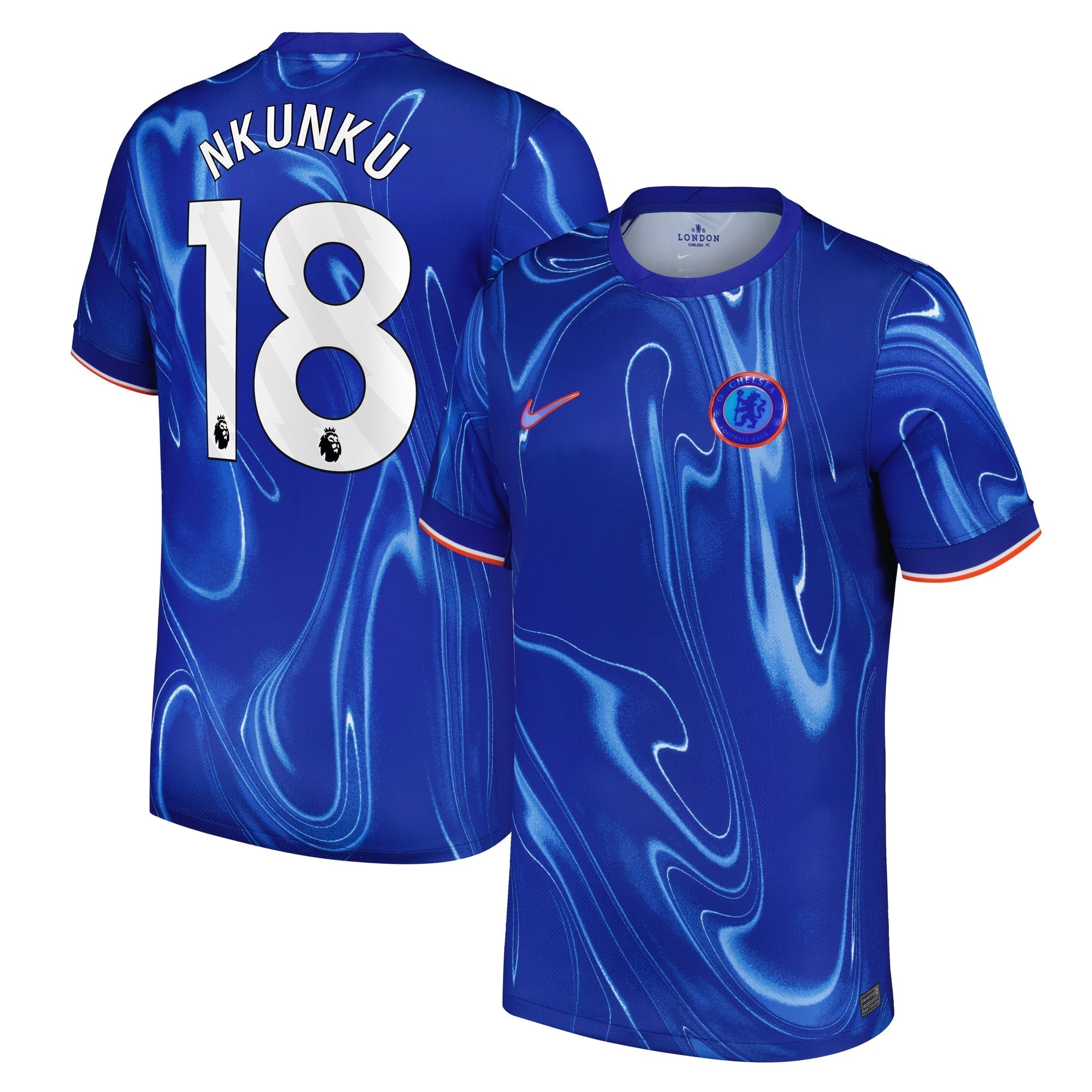 Christopher Nkunku Chelsea 2024/25 Home Player Soccer Shirt - Blue