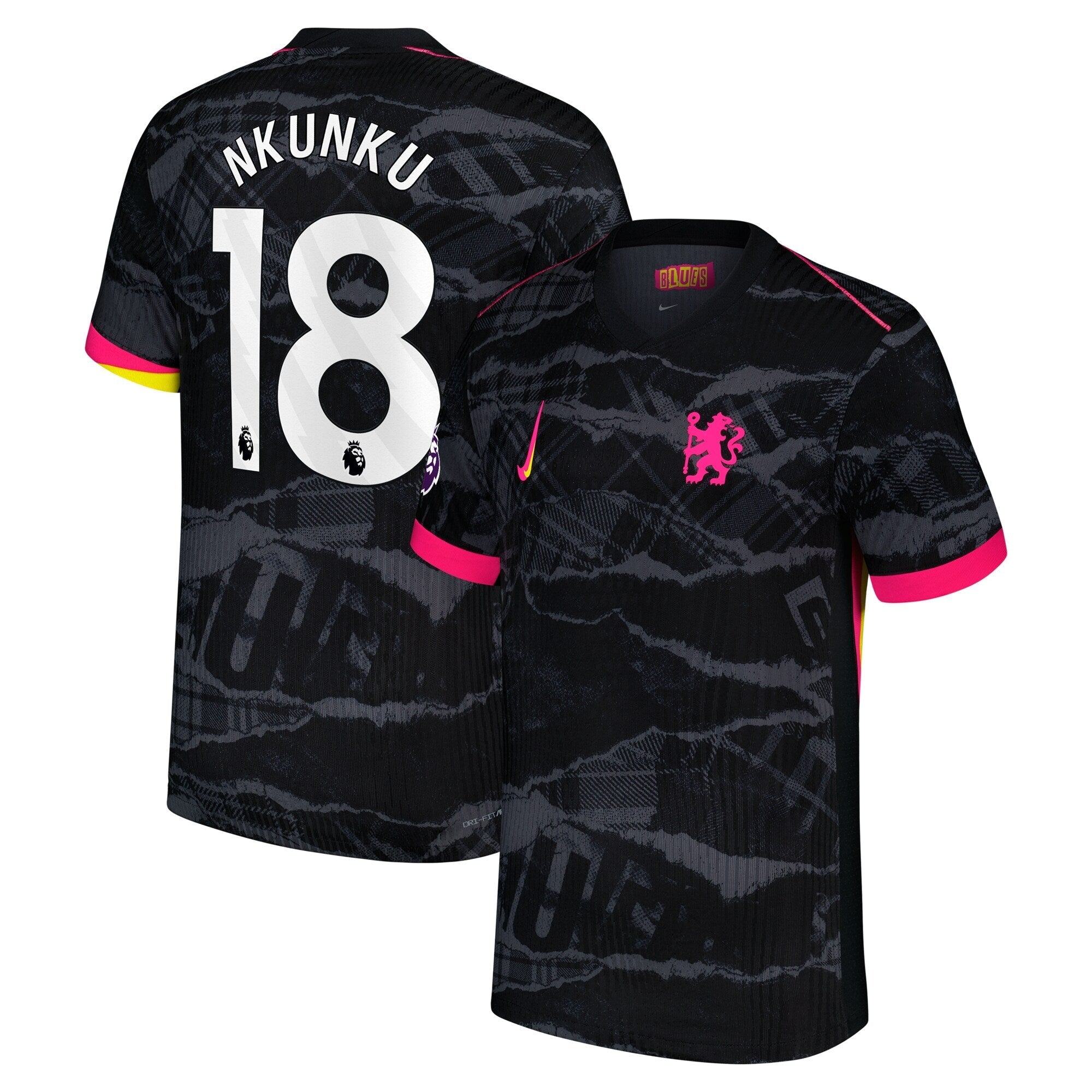 Christopher Nkunku Chelsea 2024/25 Third Player Soccer Shirt - Anthracite