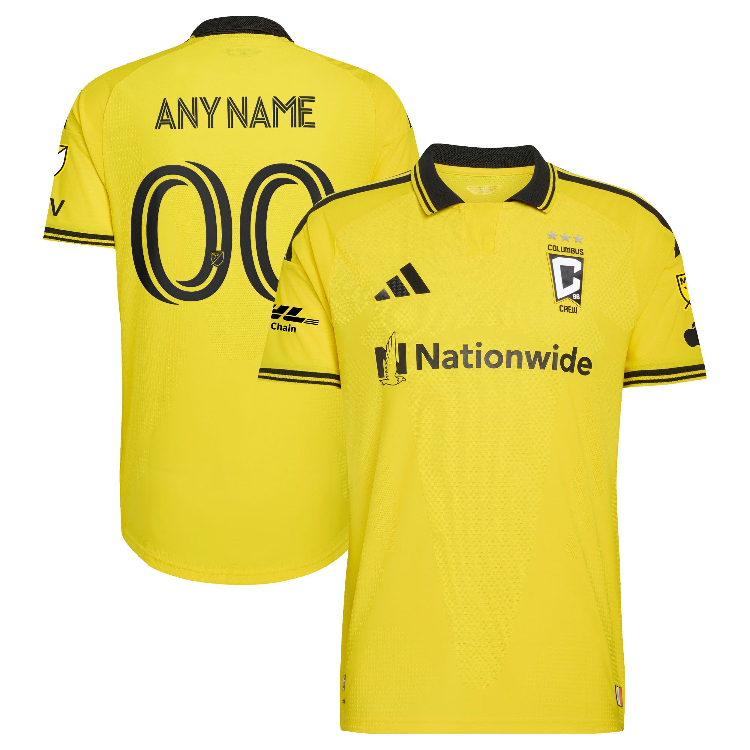 Columbus Crew // adidas Official 2026 The Crafted for Excellence On-Field Patch Custom Jersey – Yellow