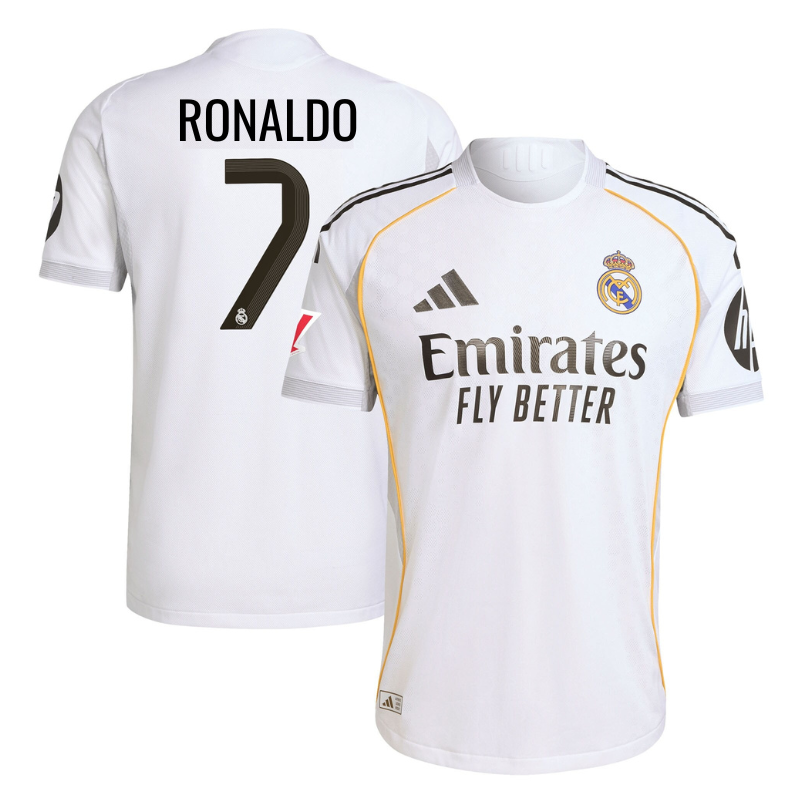 Cristiano Ronaldo 7 Real Madrid 2025/26 Home Soccer Shirt - White