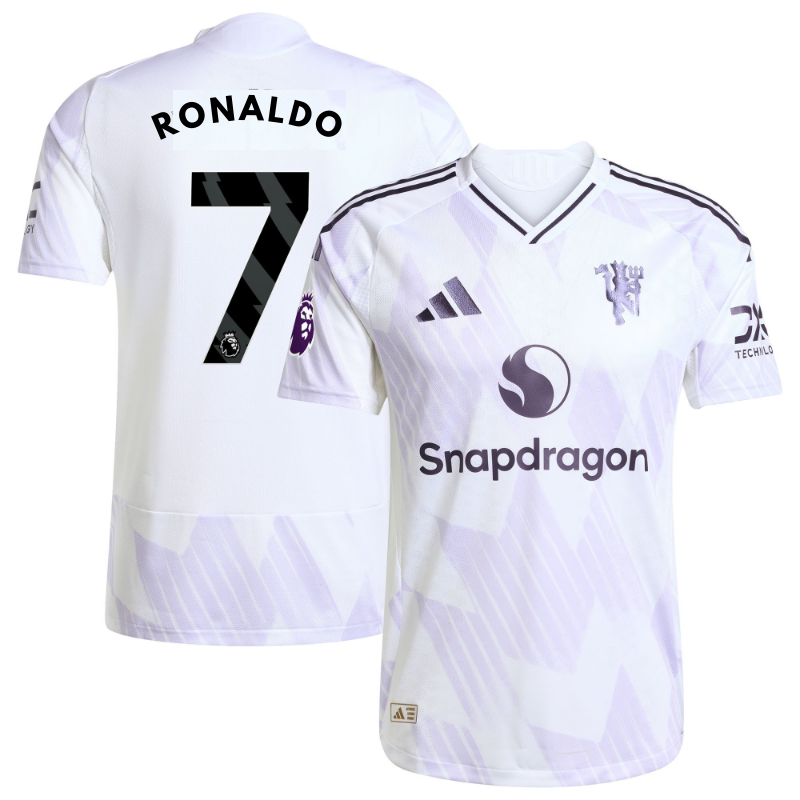 Cristiano Ronaldo Manchester United 2025/26 Away Player Soccer Shirt - White