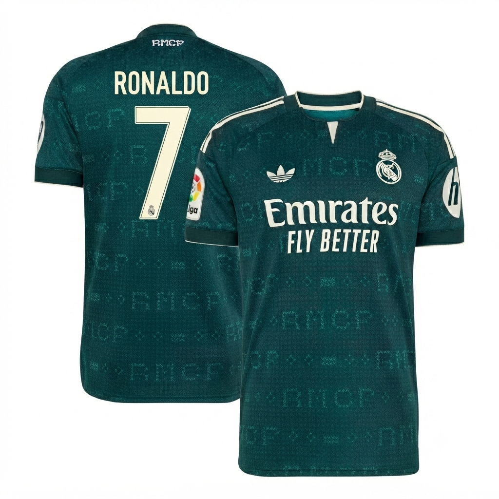 Cristiano Ronaldo 7 Madrid adidas 2026/27 Away Replica Jersey - Green