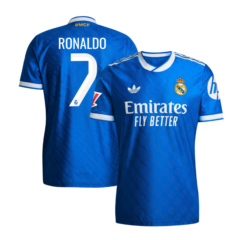 Cristiano Ronaldo 7 Real Madrid 2025/26 Third Player Soccer Shirt - Blue