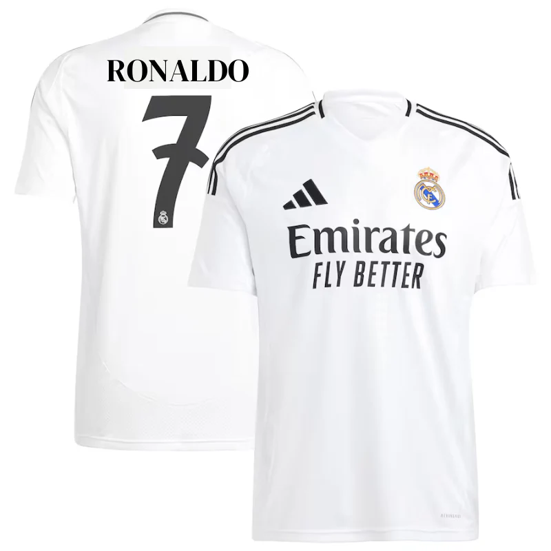 Custom 2025/26 Real Madrid Edition Home Player Jersey – White (Ronaldo #7)