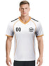 Custom Soccer Jersey - Personalized Men's Football Shirt with Name and Number - White & Gold