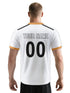 Custom Soccer Jersey - Personalized Men's Football Shirt with Name and Number - White & Gold