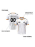 Custom Soccer Jersey - Personalized Men's Football Shirt with Name and Number - White & Gold