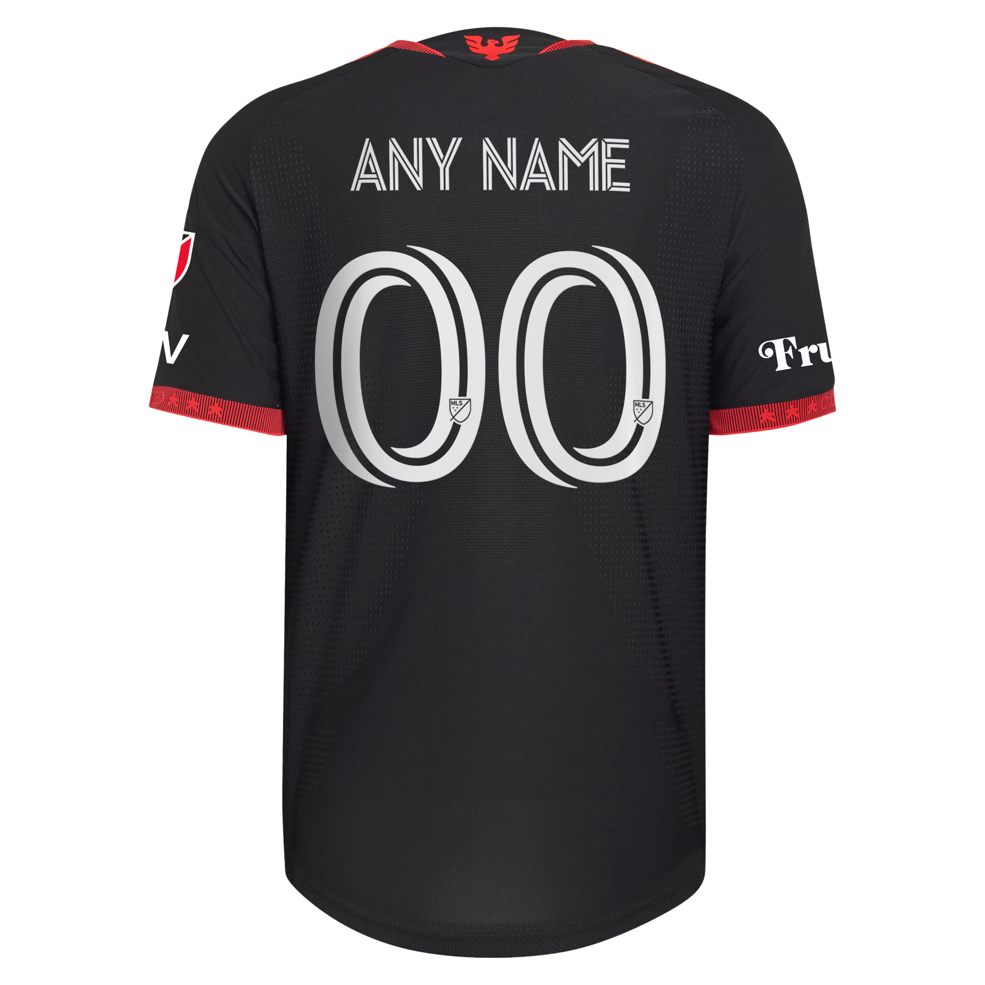 D.C. United // adidas Official 2026 Black-and-Red On-Field Patch Custom Jersey – Black