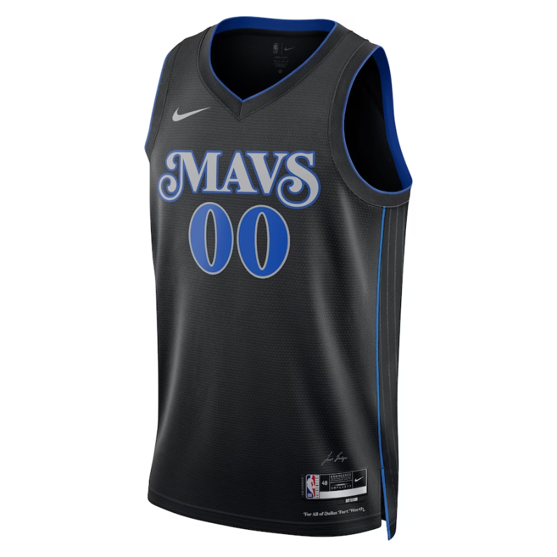 Dallas Mavericks Unisex 2023/24 customized Swingman Shirt - Black - City Edition