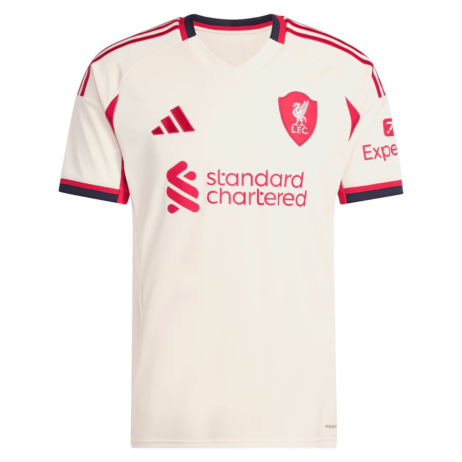 Darwin Núñez Liverpool 2025/26 Away Player Soccer Shirt - White