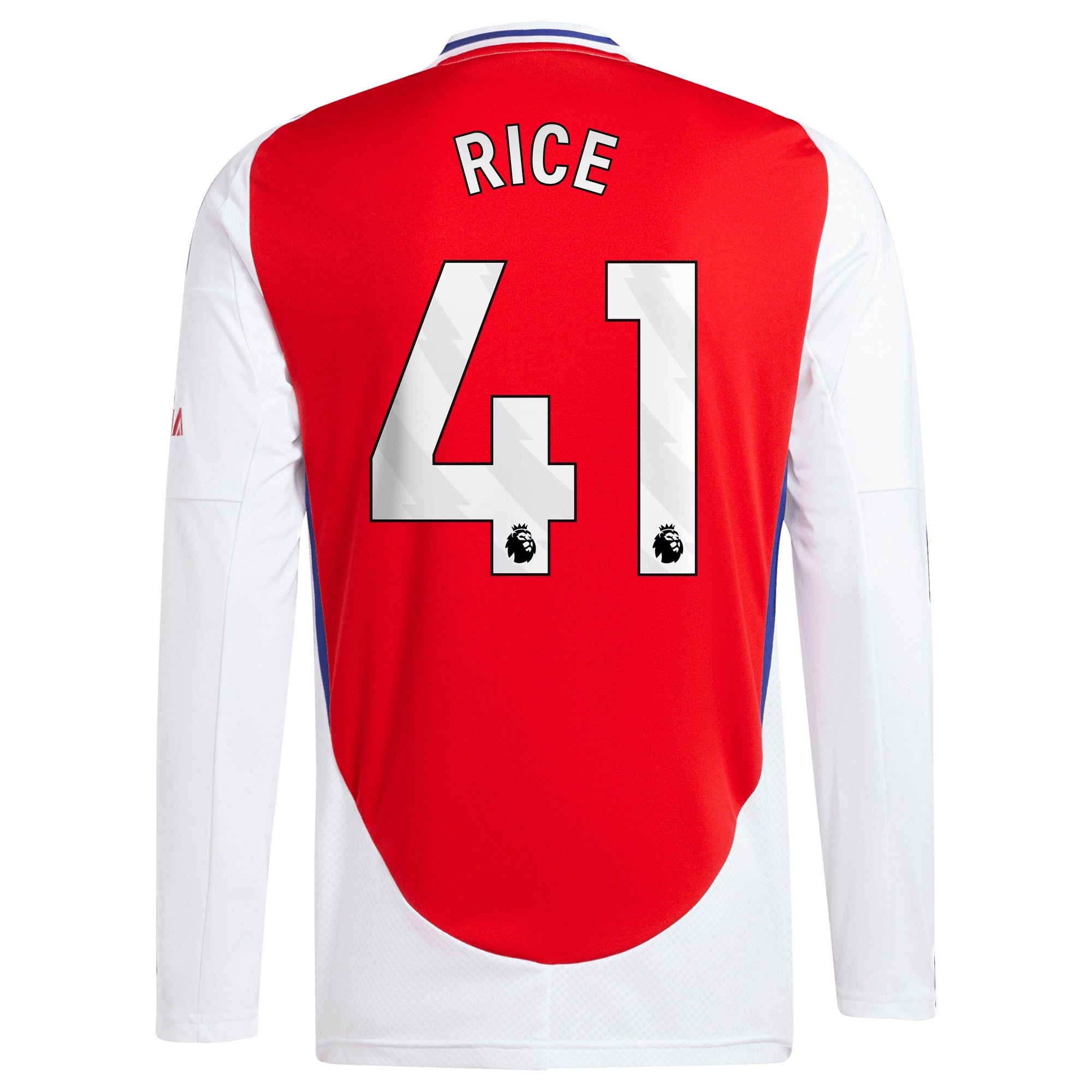 Declan Rice Arsenal  2024/2025 Home Long Sleeve Player Soccer Shirt – Red