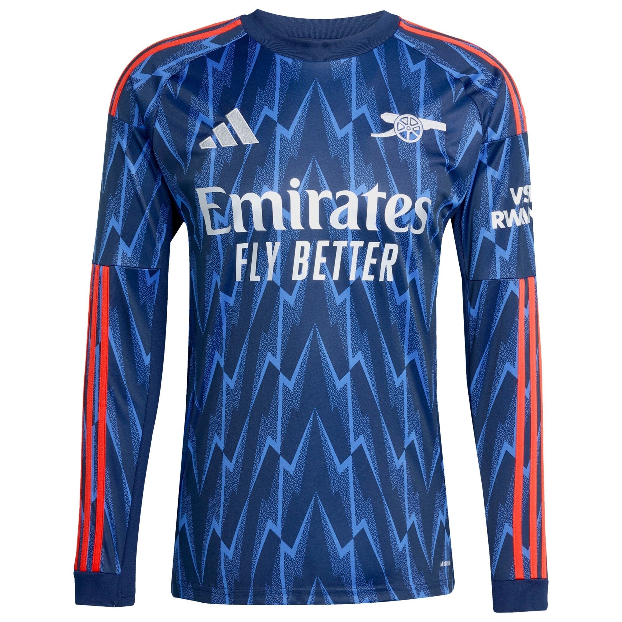 Declan Rice Arsenal 2025/26 Away Long Sleeve Player Soccer Shirt - Blue