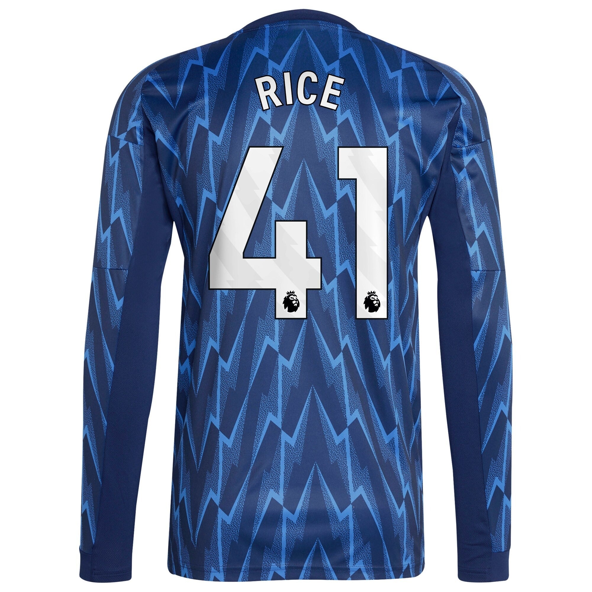 Declan Rice Arsenal 2025/26 Away Long Sleeve Player Soccer Shirt - Blue