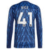 Declan Rice Arsenal 2025/26 Away Long Sleeve Player Soccer Shirt - Blue