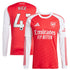 Declan Rice Arsenal 2025/26 Home Long Sleeve Player Soccer Shirt - Red