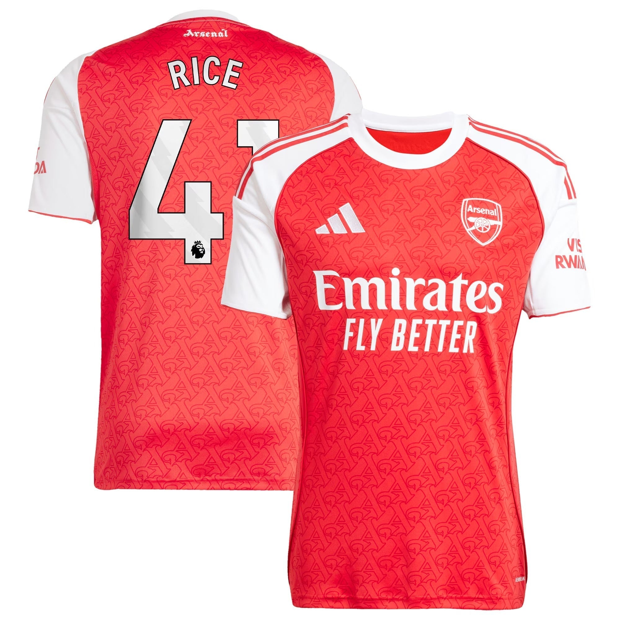 Declan Rice Arsenal 2025/26 Home Player Soccer Shirt - Red