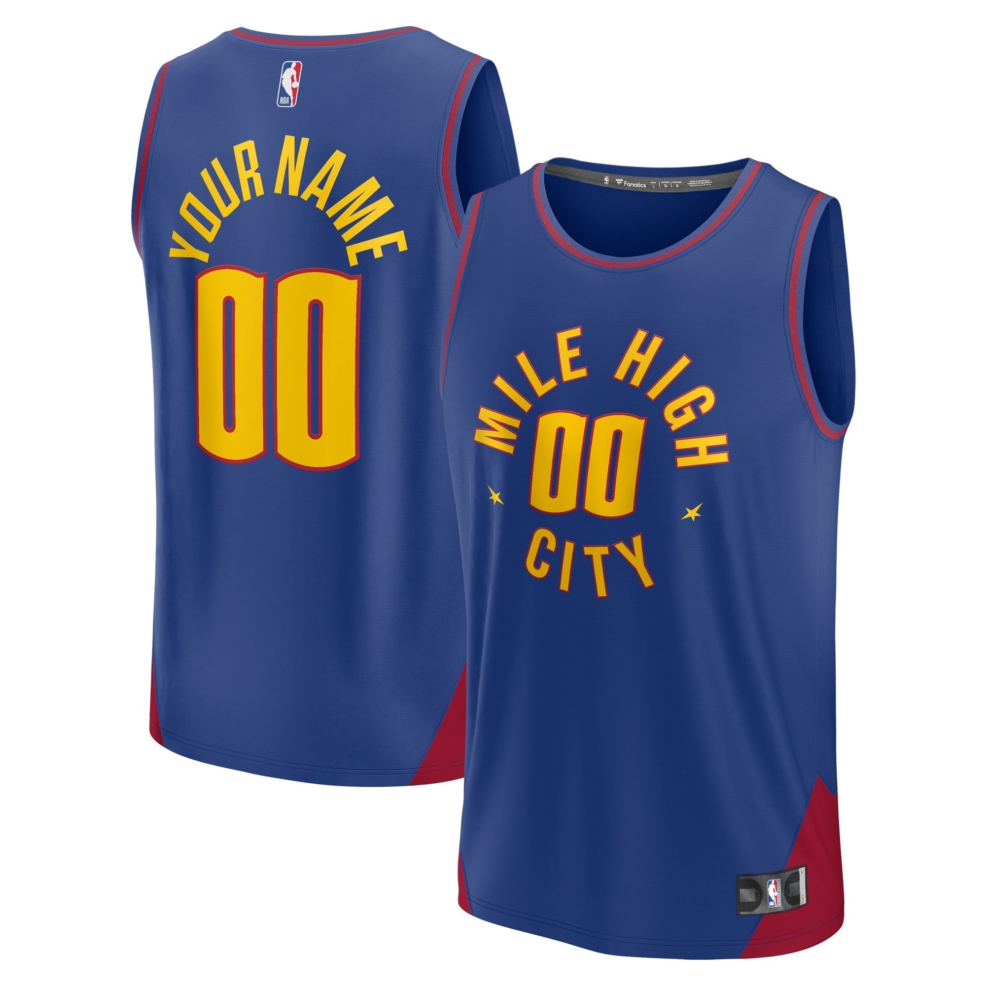 Denver Nuggets Fanatics 2022/23 Fast Break customized Shirt - Blue - Statement Edition