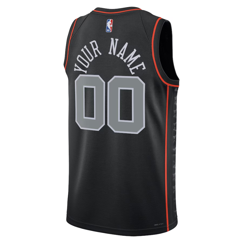 Detroit Pistons Unisex 2023/24 customized Swingman Shirt - Black - City Edition