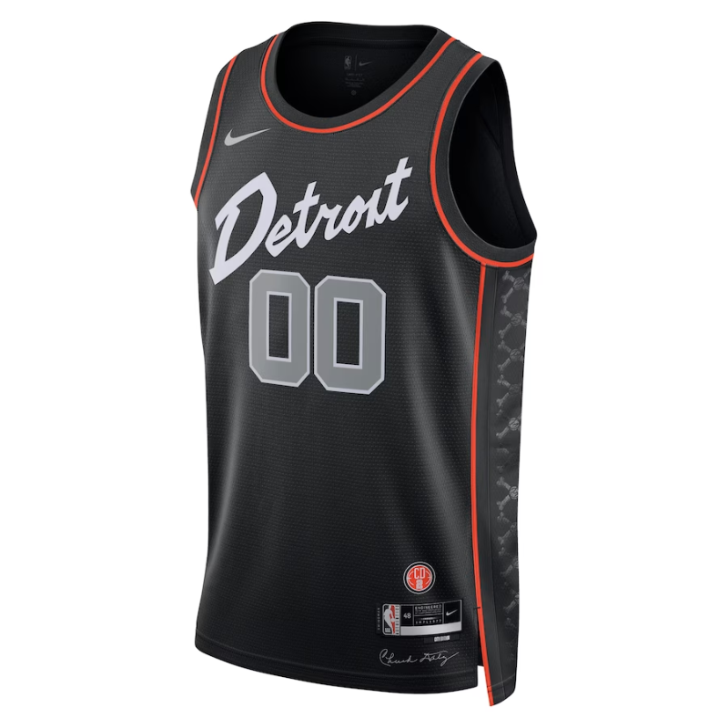 Detroit Pistons Unisex 2023/24 customized Swingman Shirt - Black - City Edition
