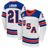 Dylan Larkin #21 USA Hockey 2026 Away Jersey - Nike White