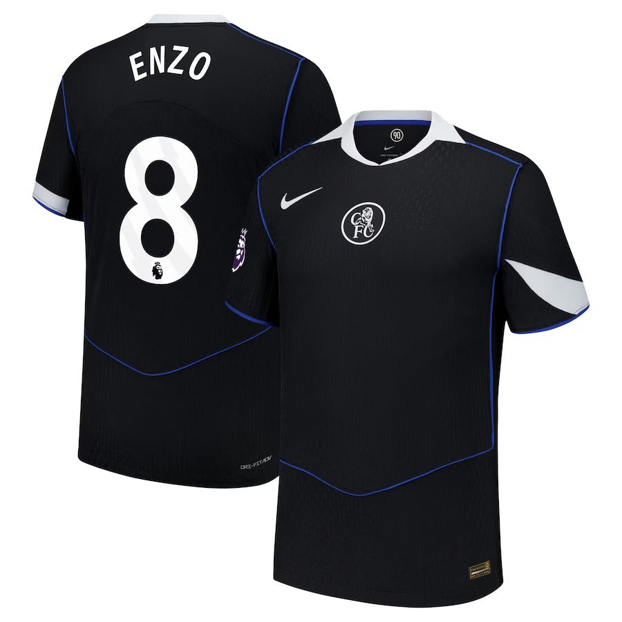 Enzo Fernández Chelsea 2025/26 Third Player Soccer Shirt - Black