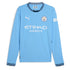 Erling Haaland Manchester City 2024/25 Home Long Sleeve Player Soccer Shirt - Light Blue