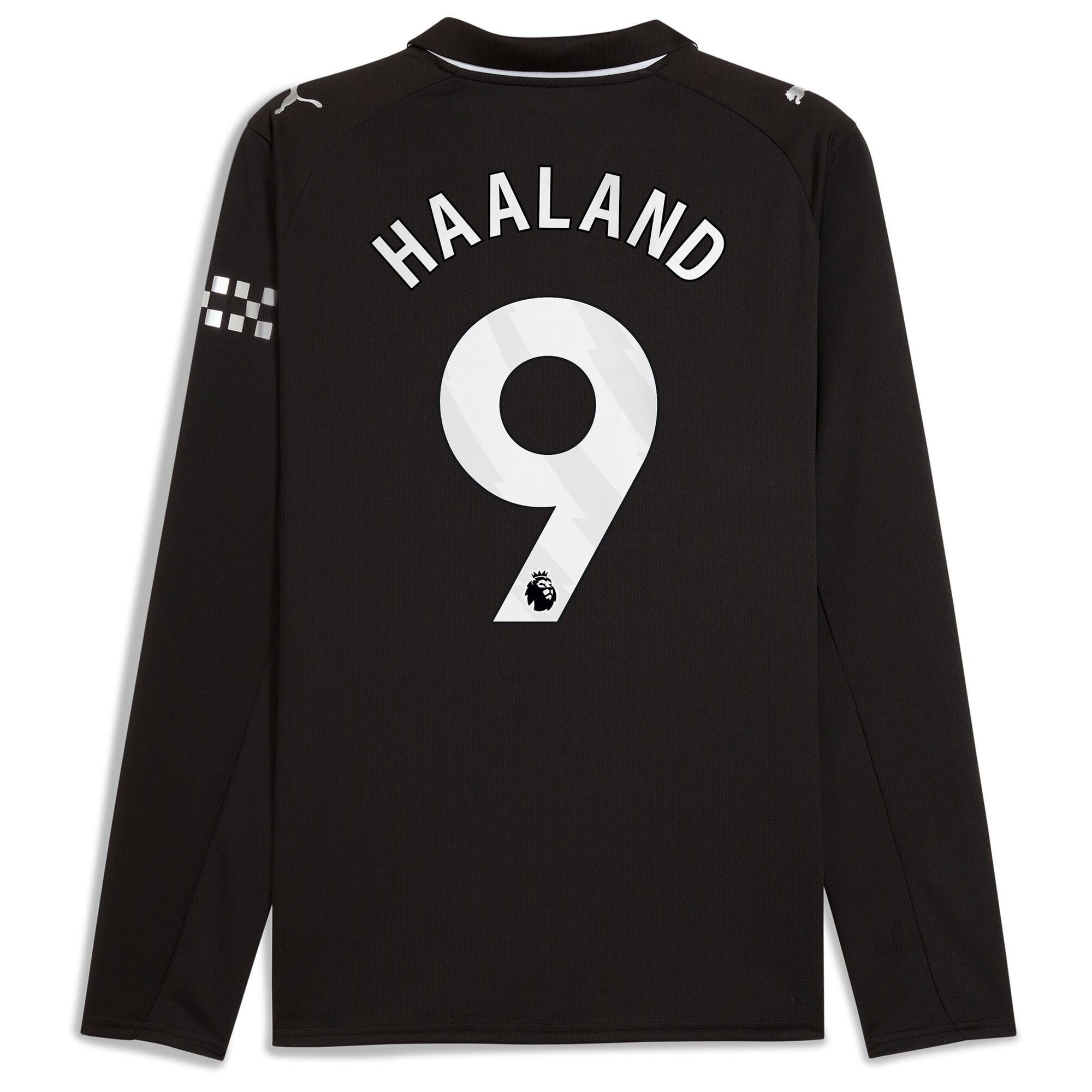Erling Haaland Manchester City 2025/26 Away Long Sleeve Player Soccer Shirt - Black