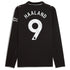 Erling Haaland Manchester City 2025/26 Away Long Sleeve Player Soccer Shirt - Black
