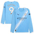 Erling Haaland Manchester City 2025/26 Home Long Sleeve Player Soccer Shirt - Sky Blue