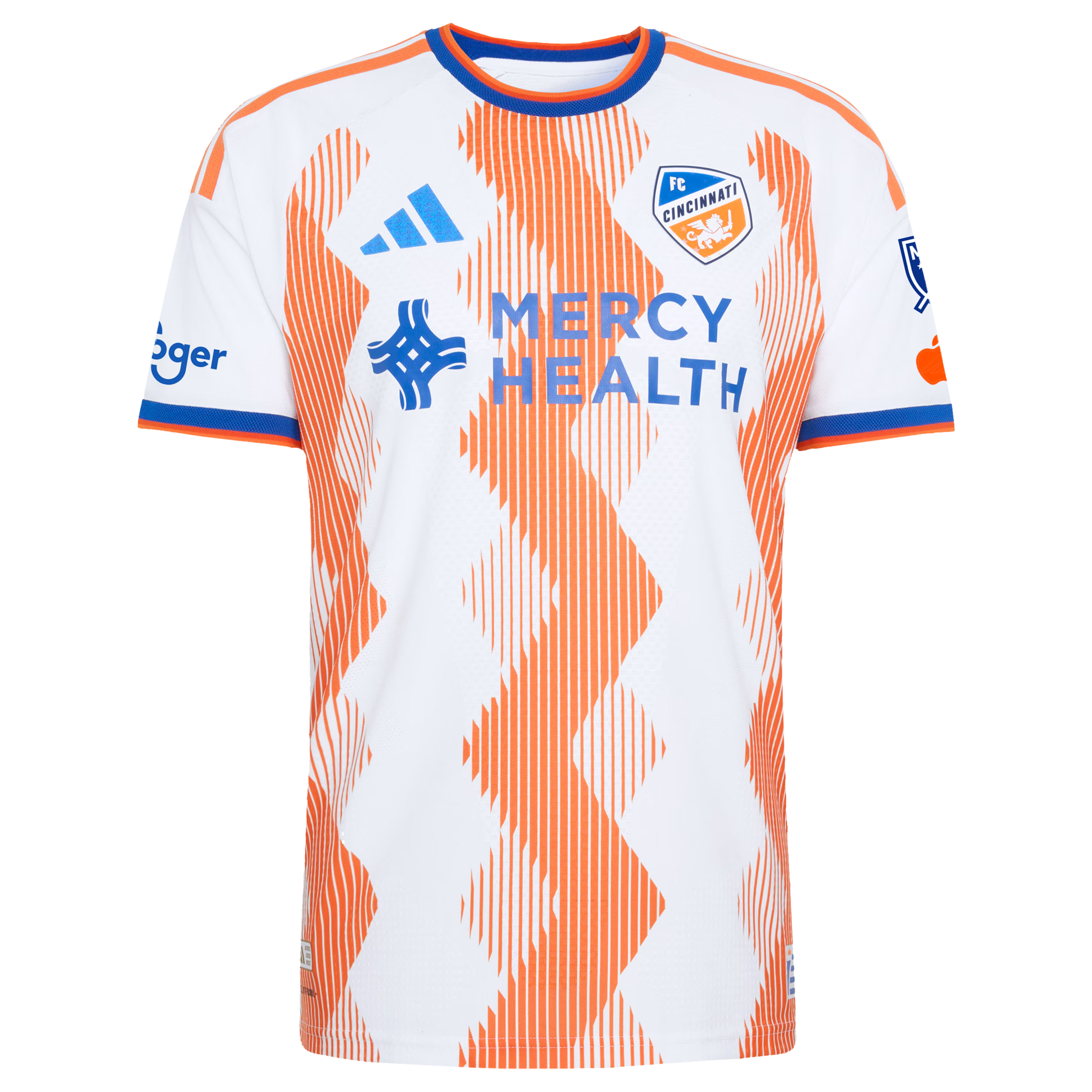 FC Cincinnati // adidas Evander da Silva Ferreira #10 Official 2026 The Seven Hills On-Field Patch Jersey – White