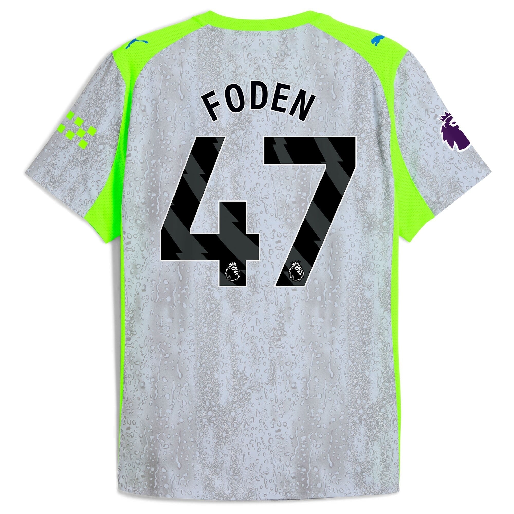 Foden 47 Manchester City 2025/26 Third Soccer Shirt - Green/Neon Green