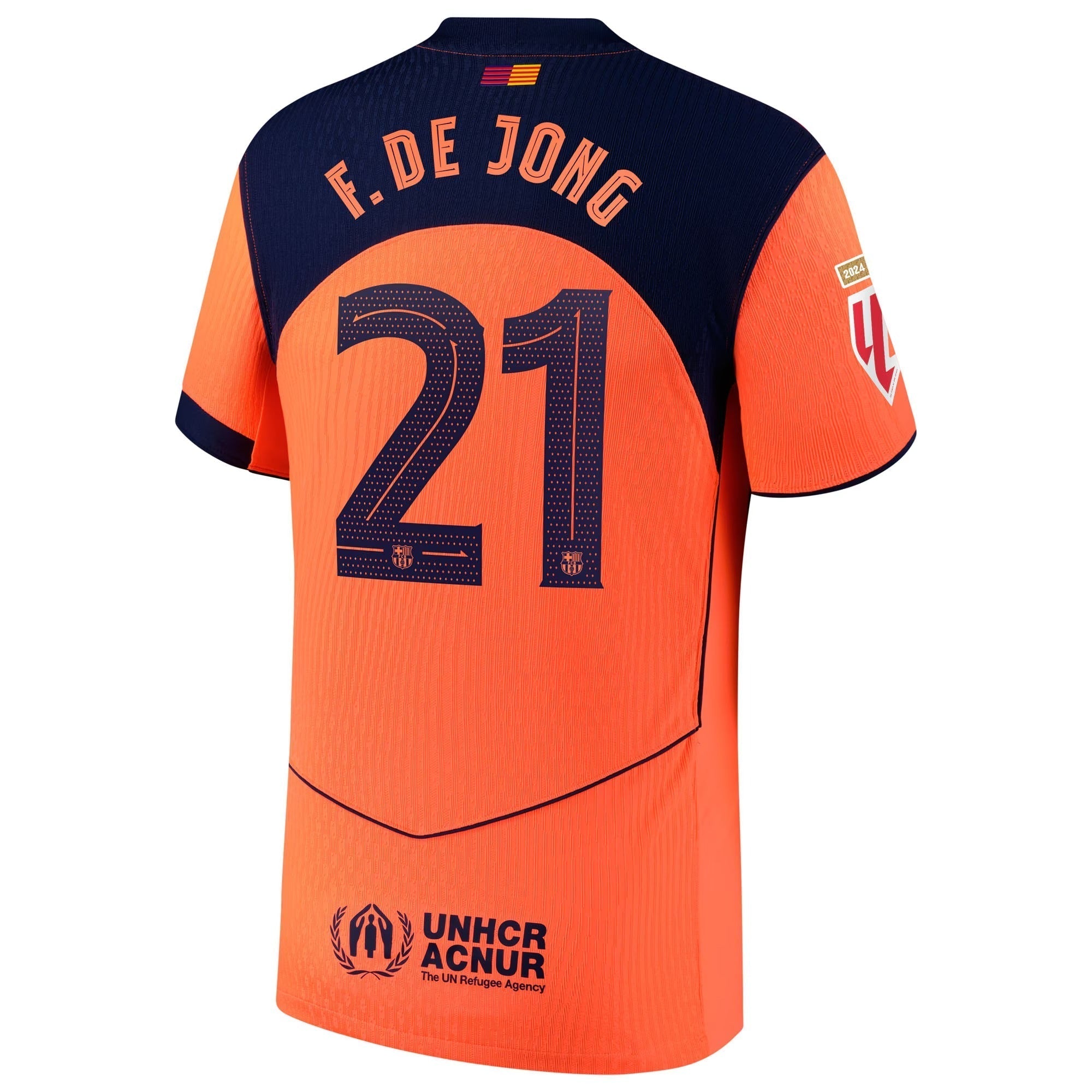 Frenkie de Jong Barcelona 2025/26 Third Player Soccer Shirt - Orange