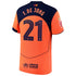 Frenkie de Jong Barcelona 2025/26 Third Player Soccer Shirt - Orange