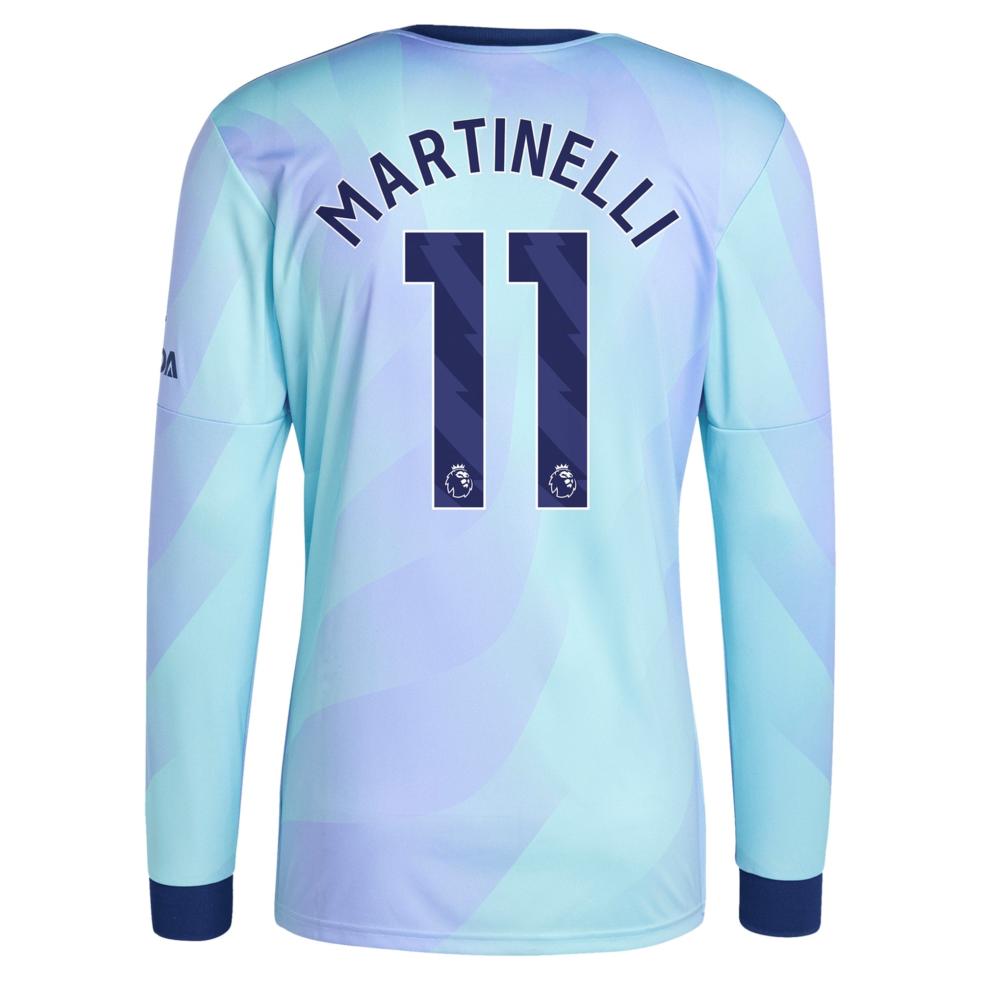 Gabriel Martinelli Arsenal 2024/25 Third Long Sleeve Player Soccer Shirt - Aqua