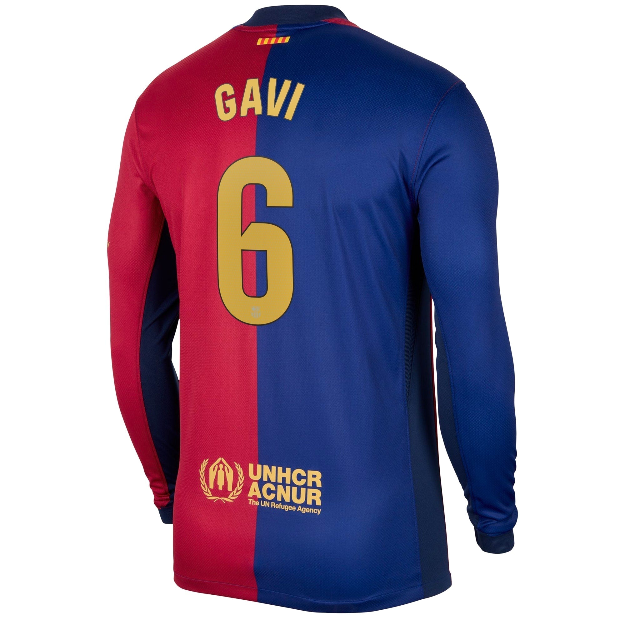 Gavi Barcelona 6 2024/25 Home Long Sleeve Player Soccer Shirt - Royal