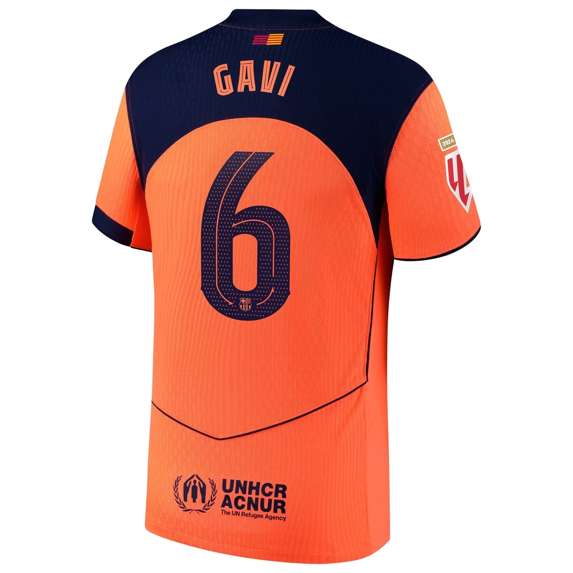 Gavi Barcelona 2025/26 Third Player Soccer Shirt - Orange