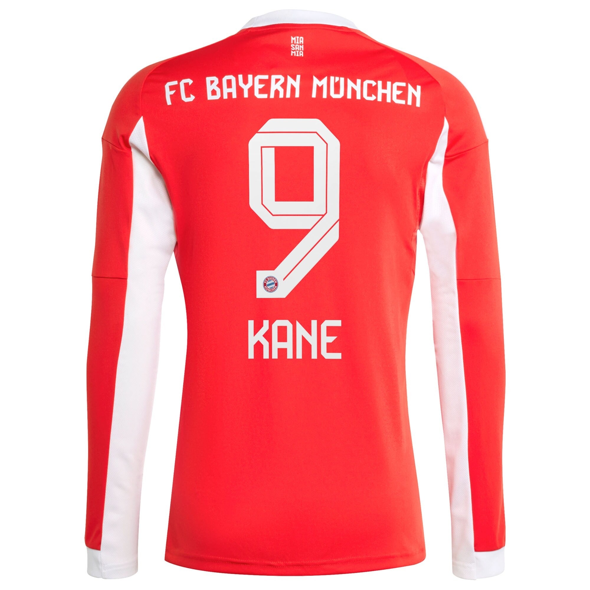 Harry Kane Bayern Munich 2025/26 Home Long Sleeve Soccer Shirt - Red